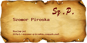 Szomor Piroska névjegykártya